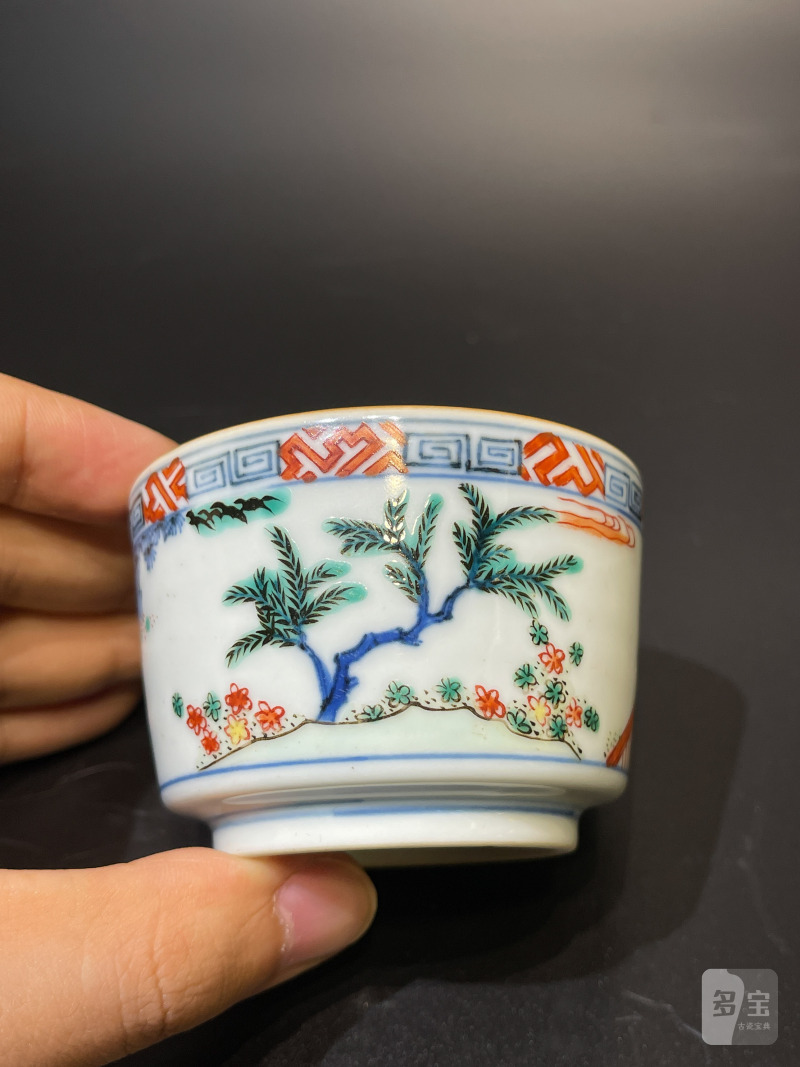 明末清初 青花五彩高士图琴炉 - 图6